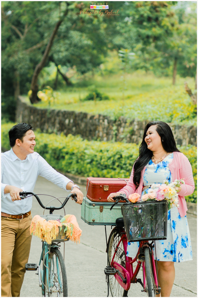 vintage themed prenup, rain prenup, vintage bicycle, good shepherd cebu prenup, liz cinco hair and makeup artist, bukoolfilms wedding video, portraits by bukool, cuckoo cloud concepts