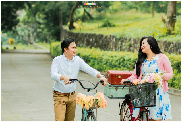 vintage themed prenup, rain prenup, vintage bicycle, good shepherd cebu prenup, liz cinco hair and makeup artist, bukoolfilms wedding video, portraits by bukool, cuckoo cloud concepts