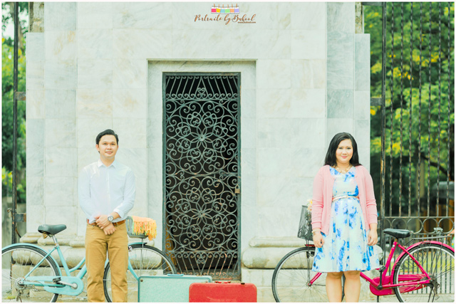 vintage themed prenup, rain prenup, vintage bicycle, good shepherd cebu prenup, liz cinco hair and makeup artist, bukoolfilms wedding video, portraits by bukool, cuckoo cloud concepts