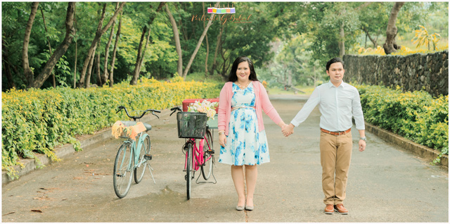 vintage themed prenup, rain prenup, vintage bicycle, good shepherd cebu prenup, liz cinco hair and makeup artist, bukoolfilms wedding video, portraits by bukool, cuckoo cloud concepts