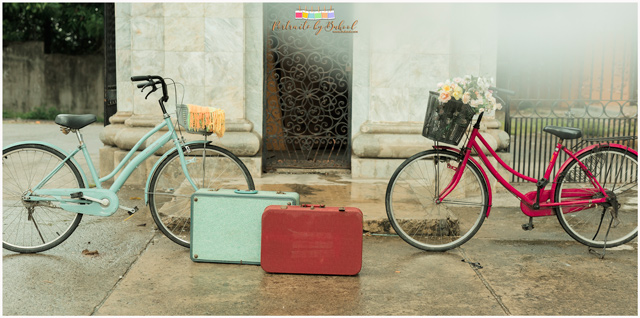 vintage themed prenup, rain prenup, vintage bicycle, good shepherd cebu prenup, liz cinco hair and makeup artist, bukoolfilms wedding video, portraits by bukool, cuckoo cloud concepts