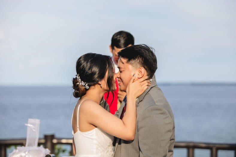 DJ and Ella Wedding, Reception Details, Portraits by Bukool, Belmont Hotel Cebu Wedding, Mactan Newtown Beach Wedding, Cebu Wedding Photographer, Bride and Groom First Kiss