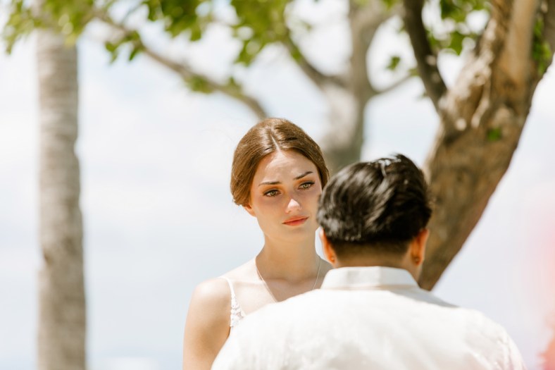 Rosh & Rachel Cebu Wedding, Cebu Wedding photographer, Nalusuan Island Cebu Wedding, bride crying